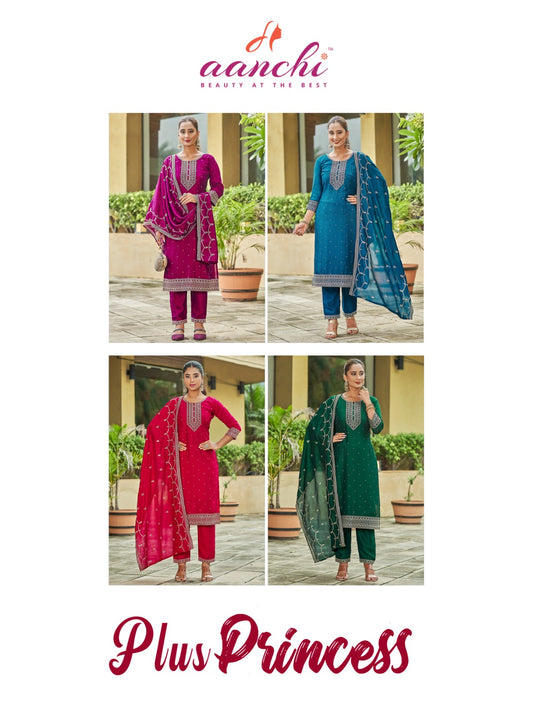 Plus Princess Aanchi Vichitra Silk Readymade Pant Style Suits Wholesale Price