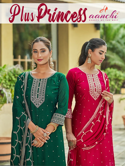 Plus Princess Aanchi Vichitra Silk Readymade Pant Style Suits Wholesale Price