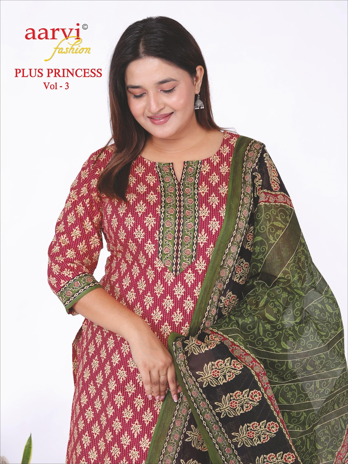 Plus Princess Vol 3 Aarvi Fashions Readymade Cotton Pant Suits Exporter
