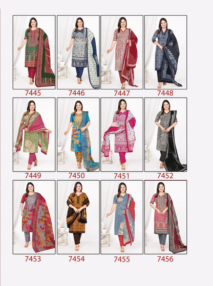 Plus Princess Vol 4 Aarvi Fashions Heavy Cotton Readymade Cotton Pant Suits Supplier