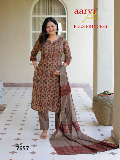 Plus Princess Vol 6 Aarvi Fashions Readymade Cotton Pant Suits Manufacturer Ahmedabad