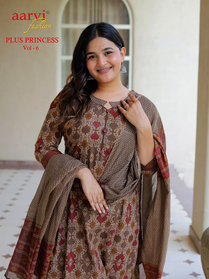 Plus Princess Vol 6 Aarvi Fashions Readymade Cotton Pant Suits Manufacturer Ahmedabad