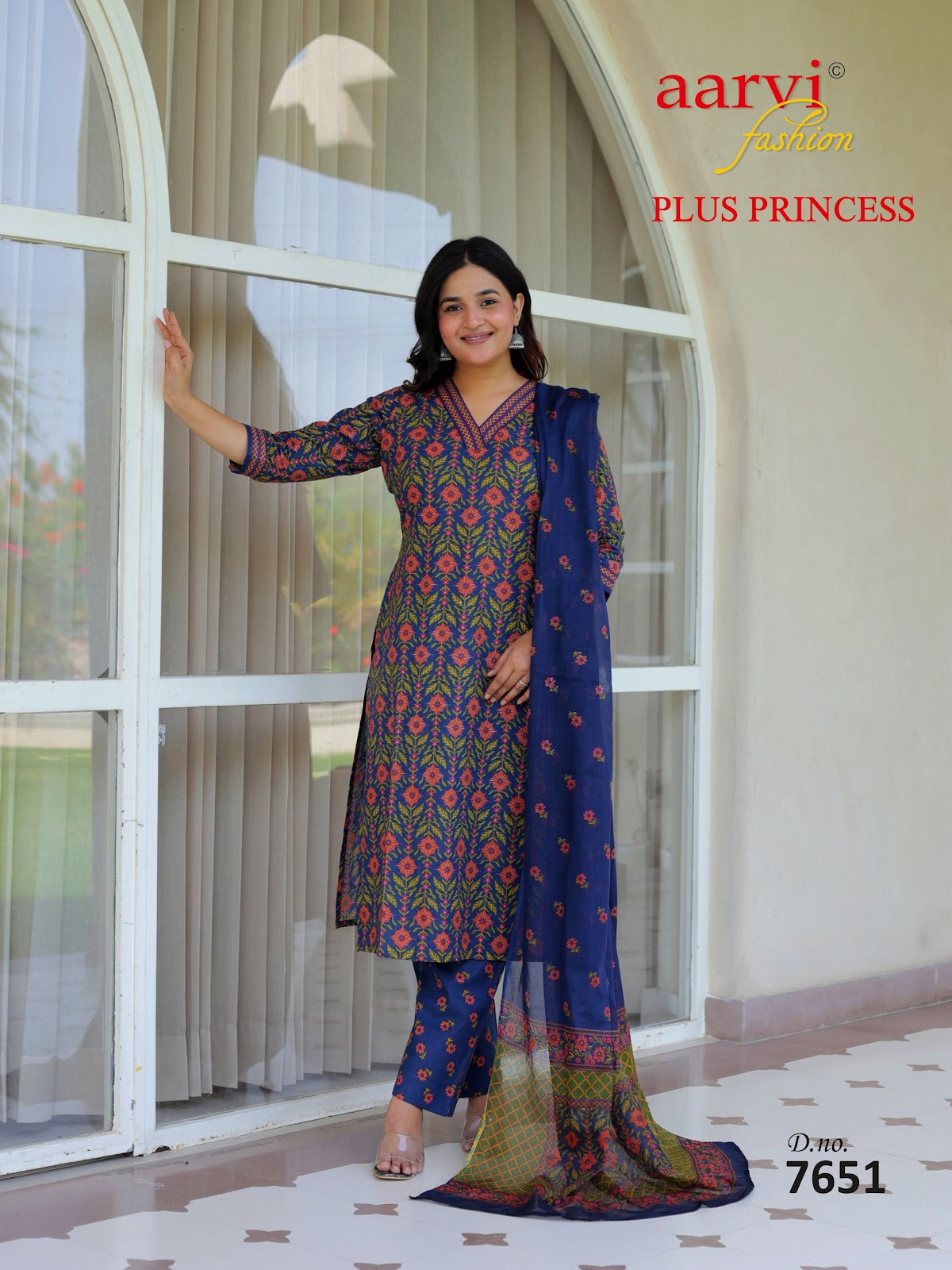Plus Princess Vol 6 Aarvi Fashions Readymade Cotton Pant Suits Manufacturer Ahmedabad
