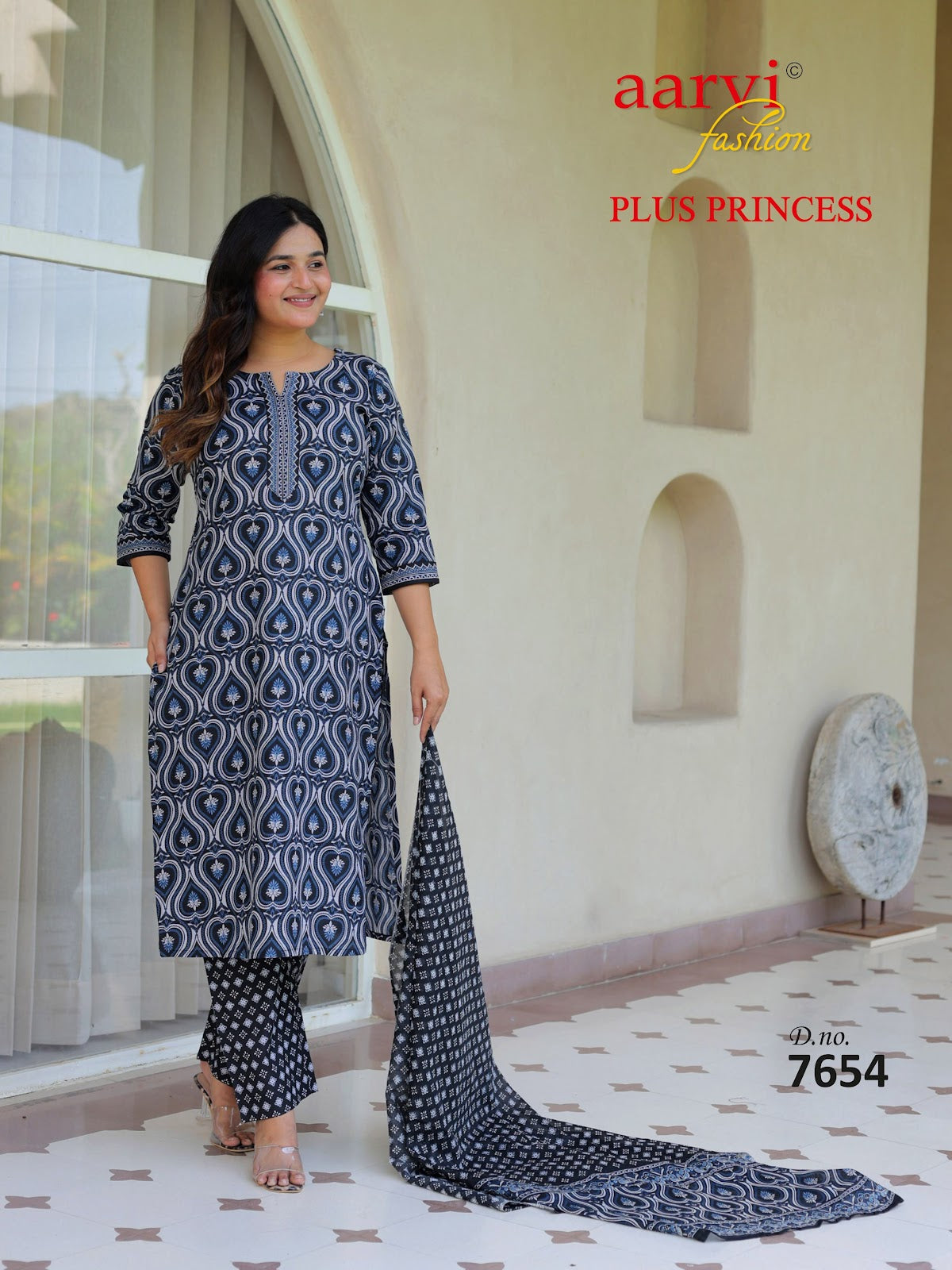 Plus Princess Vol 6 Aarvi Fashions Readymade Cotton Pant Suits Manufacturer Ahmedabad