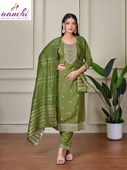 Plus Rachna Aanchi Roman Simmer Readymade Pant Style Suits Wholesaler