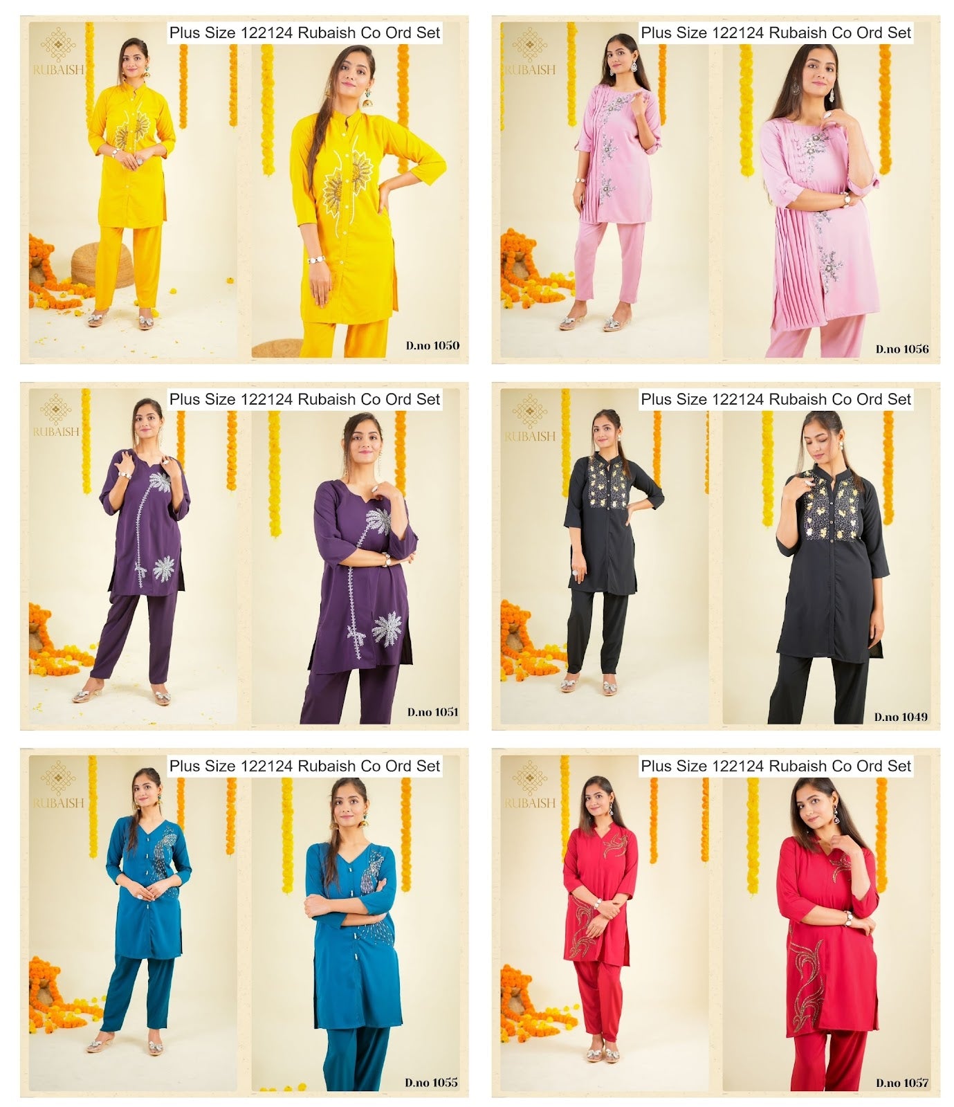 Plus Size 122124 Rubaish Imported Co Ord Set Wholesaler Ahmedabad