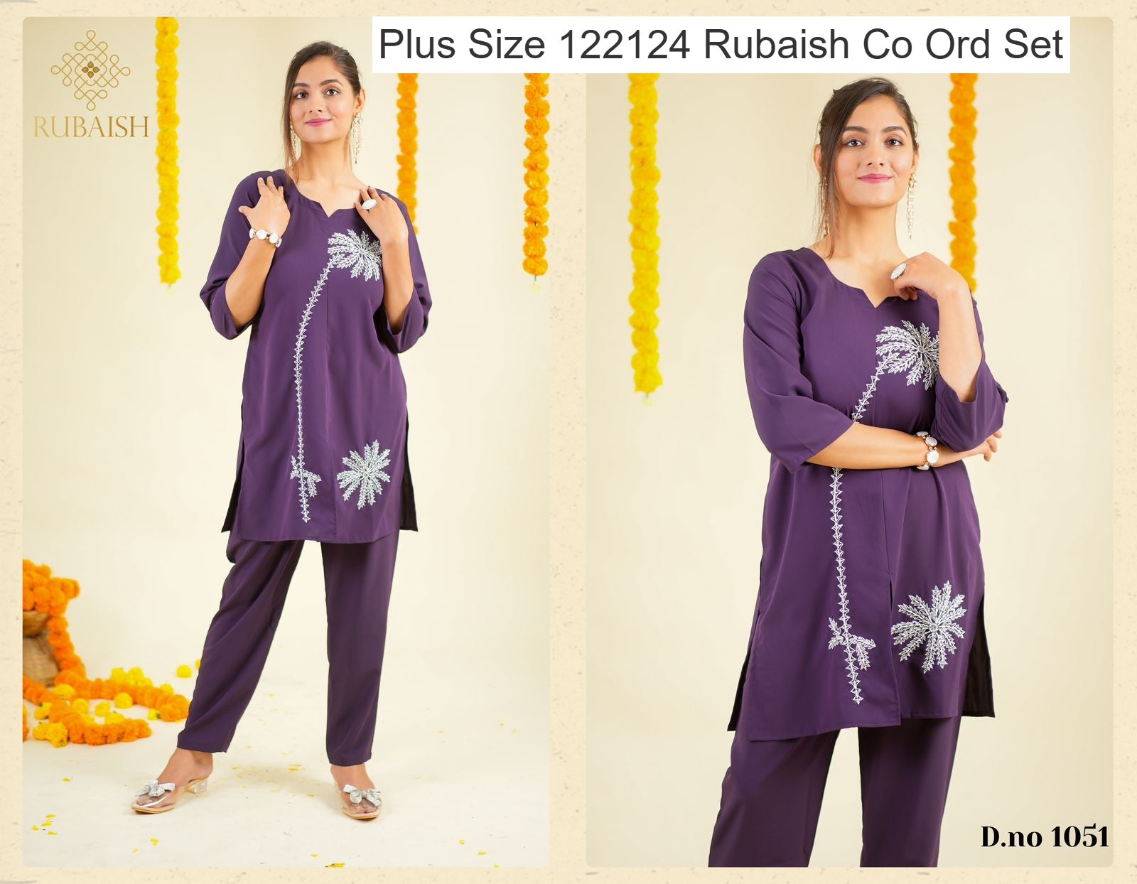 Plus Size 122124 Rubaish Imported Co Ord Set Wholesaler Ahmedabad