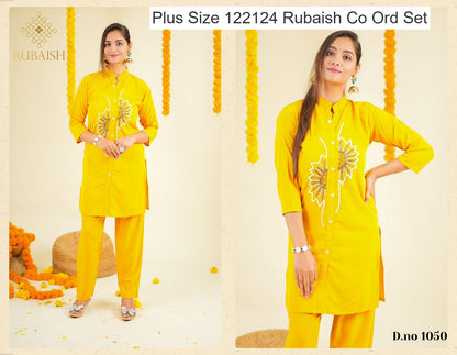 Plus Size 122124 Rubaish Imported Co Ord Set Wholesaler Ahmedabad