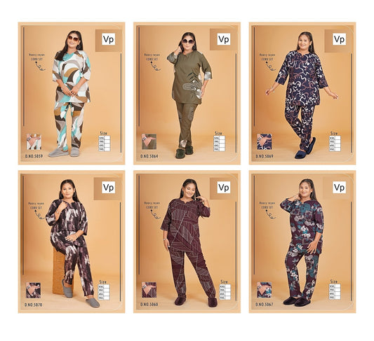 Plus Size 1310 Vp Rayon Co Ord Set Wholesale Price