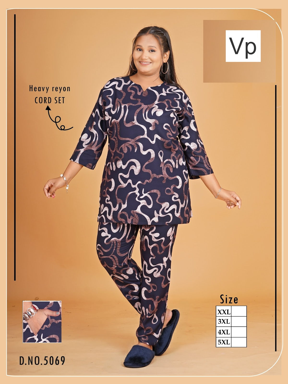 Plus Size 1310 Vp Rayon Co Ord Set Wholesale Price
