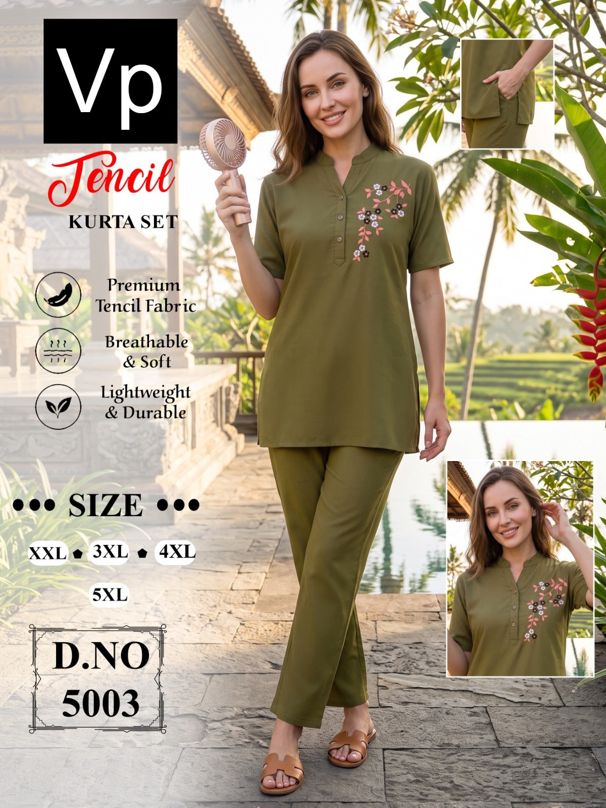 Plus Size 150926 Vp Tencil Kurta Night Suits Exporter