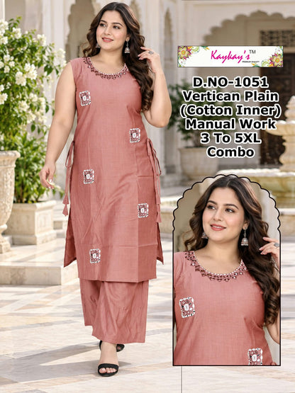 Plus Size 1509 Kaykay Vertican Co Ord Set Manufacturer Ahmedabad