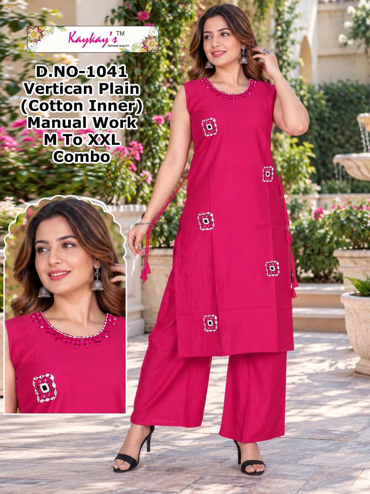 Plus Size 1509 Kaykay Vertican Co Ord Set Manufacturer Ahmedabad