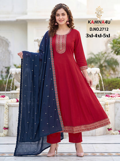 Plus Size 1707 Kamna4U Roman Readymade Anarkali Suits Manufacturer Ahmedabad