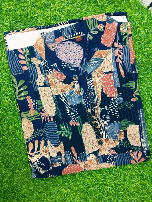 Plus Size 181124 Stdk Rayon Foil Short Kurtis Supplier Ahmedabad