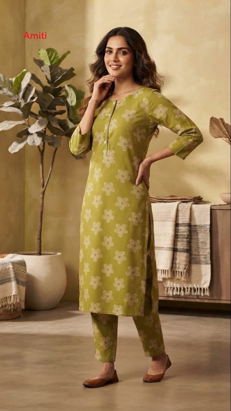 Plus Size 2907 Amiti Cotton Rayon Co Ord Set Wholesale Price