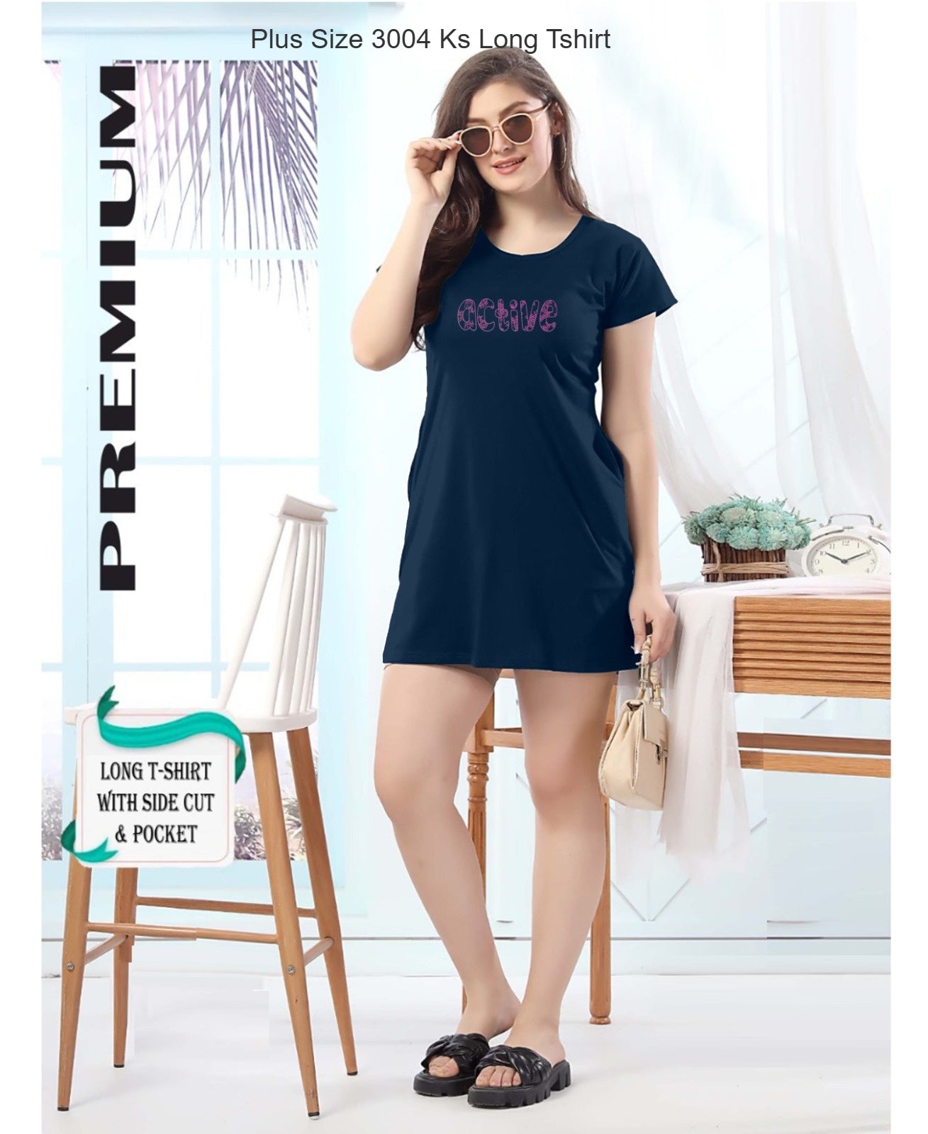 Plus Size 3004 Ks Sinker Women Long Tshirt Supplier Gujarat