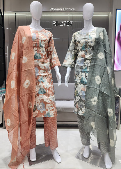 Plus Size 3004 Women Ethnics Capsule Readymade Pant Style Suits Wholesale Price