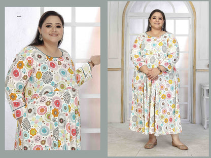 Plus Size Color Vol 2 Moksh Rayon Anarkali Kurtis Wholesaler India
