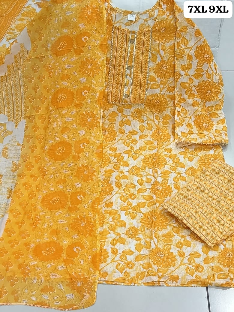 Plus Size Cotton Ruc Readymade Pant Style Suits Exporter Ahmedabad