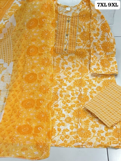 Plus Size Cotton Ruc Readymade Pant Style Suits Exporter Ahmedabad