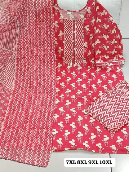 Plus Size Cotton Ruc Readymade Pant Style Suits Exporter Ahmedabad