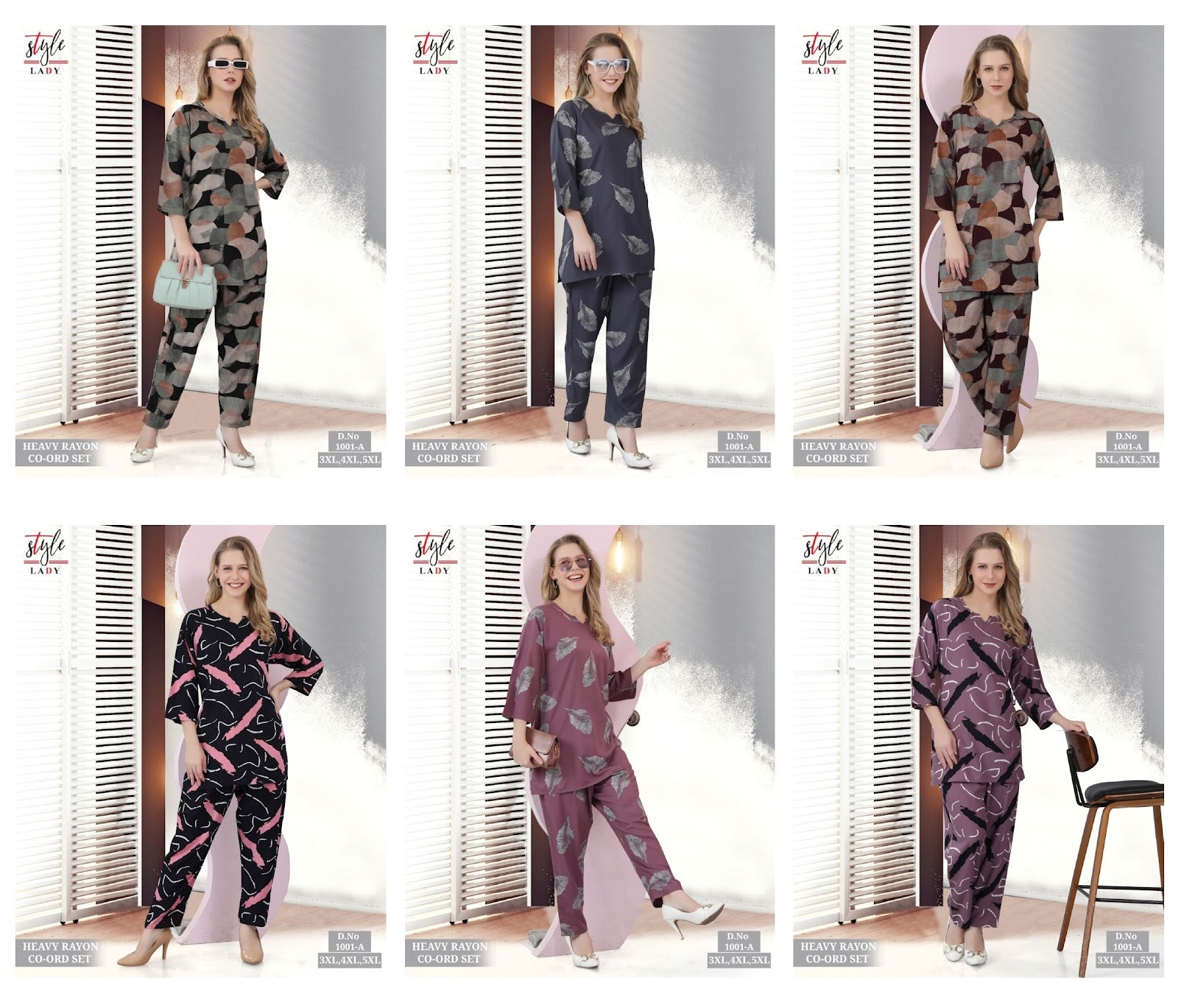Plus Size Design 1001 A Ladys Heavy Rayon Co Ord Set Wholesaler Ahmedabad