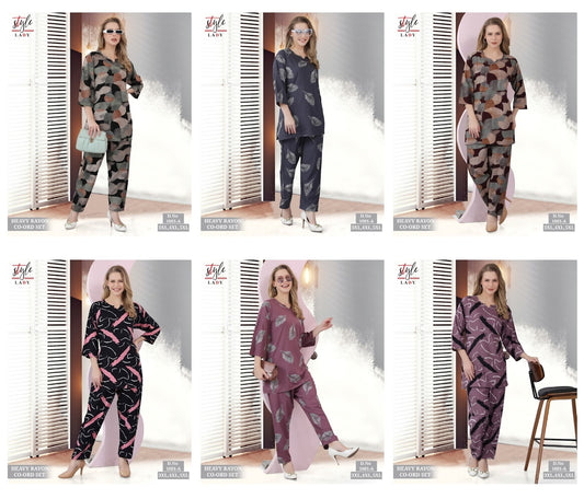 Plus Size Design 1001 A Ladys Heavy Rayon Co Ord Set Wholesaler Ahmedabad