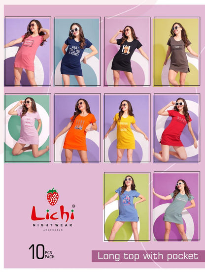 Plus Size Design 910 Lichi Hosiery Designer Long Top Wholesaler Gujarat