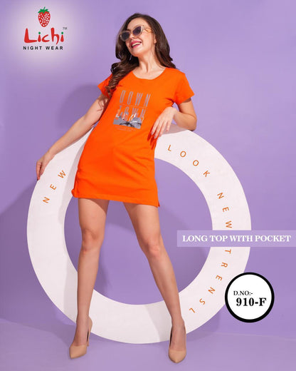 Plus Size Design 910 Lichi Hosiery Designer Long Top Wholesaler Gujarat