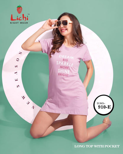Plus Size Design 910 Lichi Hosiery Designer Long Top Wholesaler Gujarat