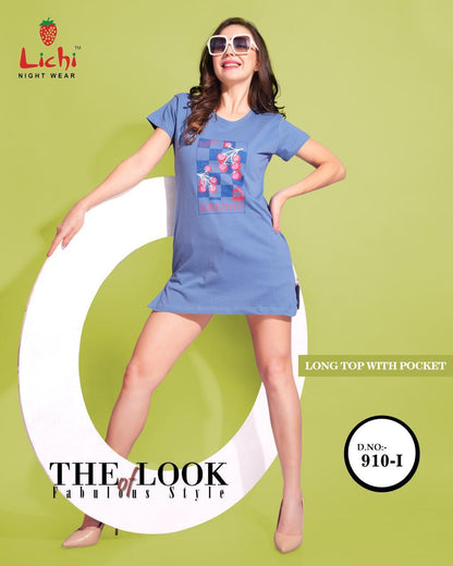 Plus Size Design 910 Lichi Hosiery Designer Long Top Wholesaler Gujarat