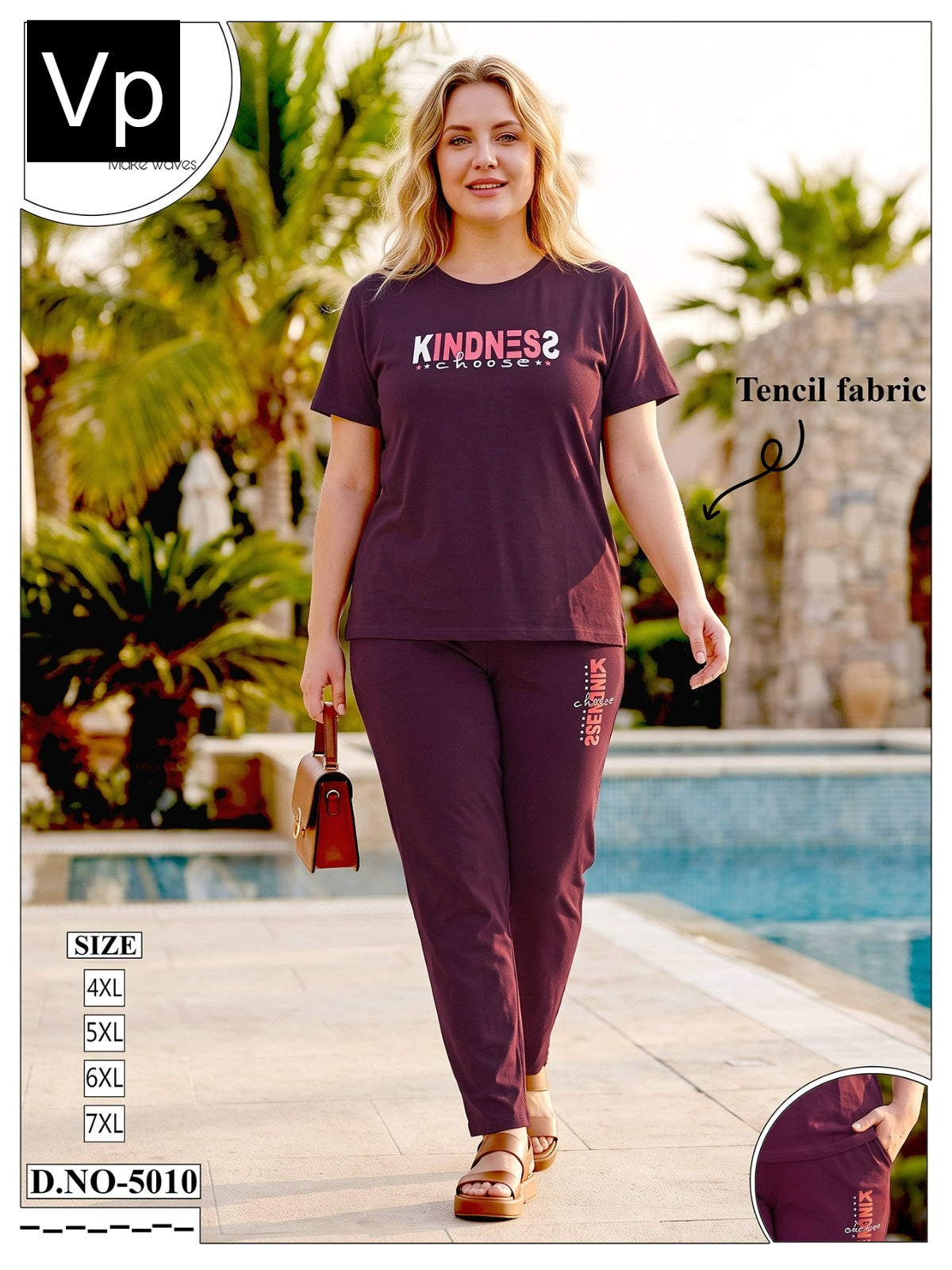Plus Size Dno 5010 Vp Tencil Pyjama Night Suits Manufacturer Ahmedabad