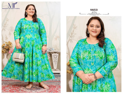 Plus Size Joy Vol 2 Moksh Rayon Long Kurtis Wholesale Rate