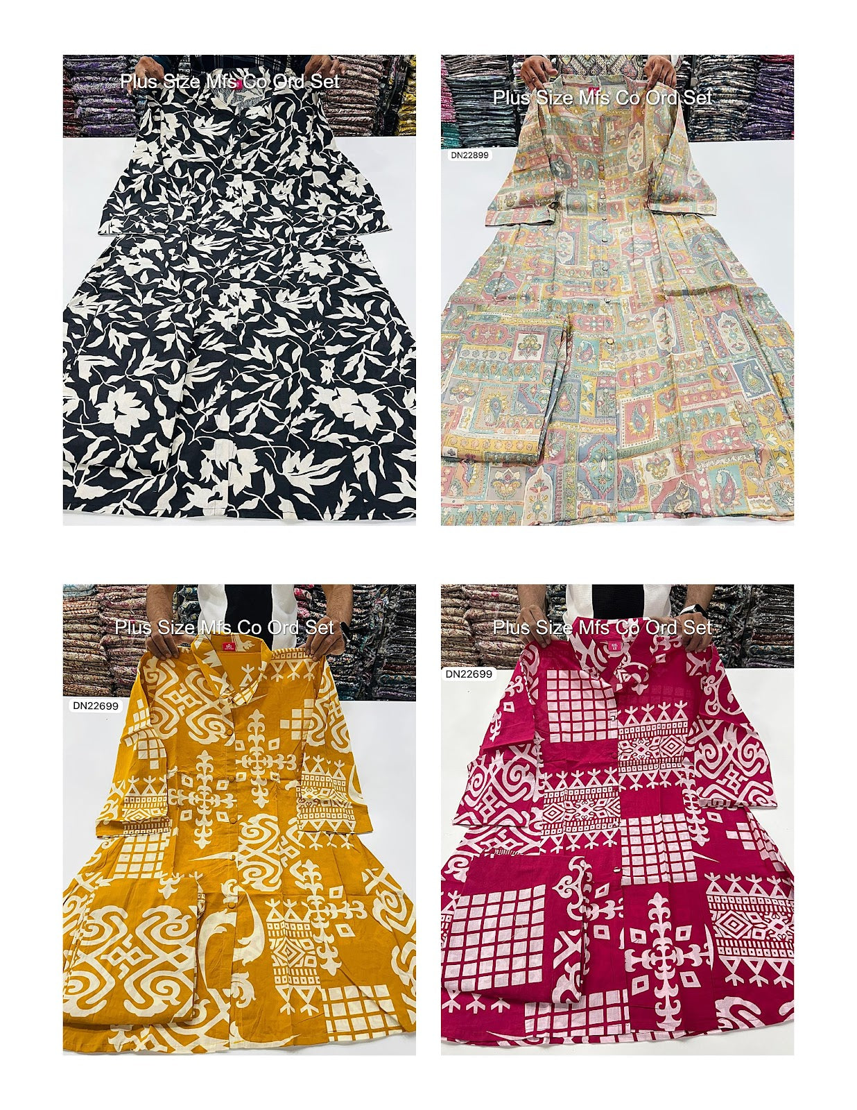 Plus Size Mfs Cotton Co Ord Set Wholesale Rate