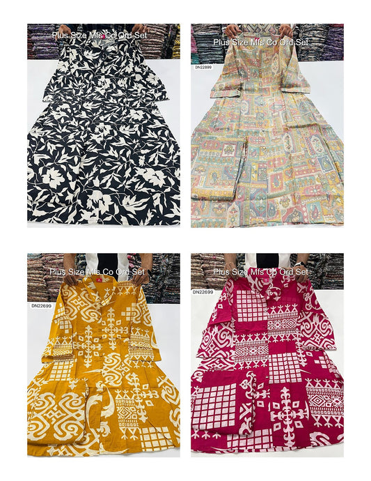 Plus Size Mfs Cotton Co Ord Set Wholesale Rate