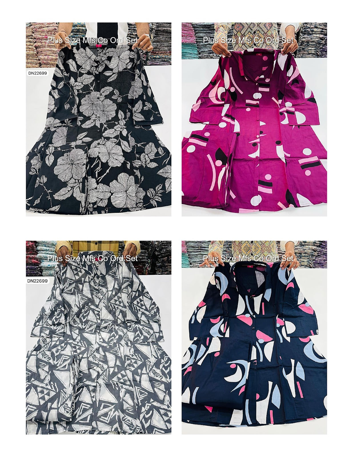 Plus Size Mfs Cotton Co Ord Set Wholesale Rate