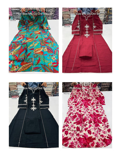 Plus Size Mfs Cotton Co Ord Set Wholesale Rate