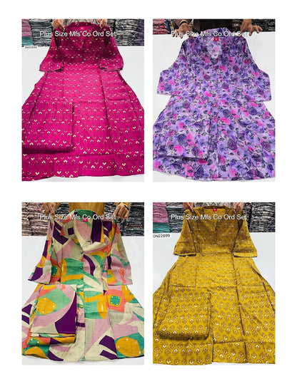 Plus Size Mfs Cotton Co Ord Set Wholesale Rate
