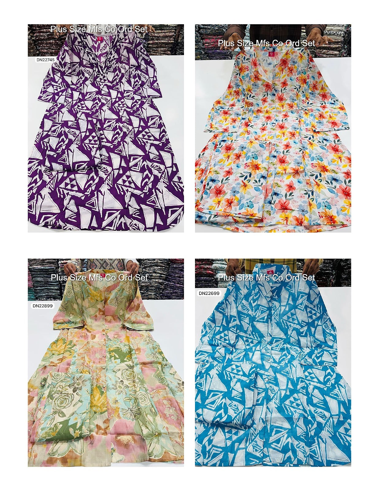 Plus Size Mfs Cotton Co Ord Set Wholesale Rate