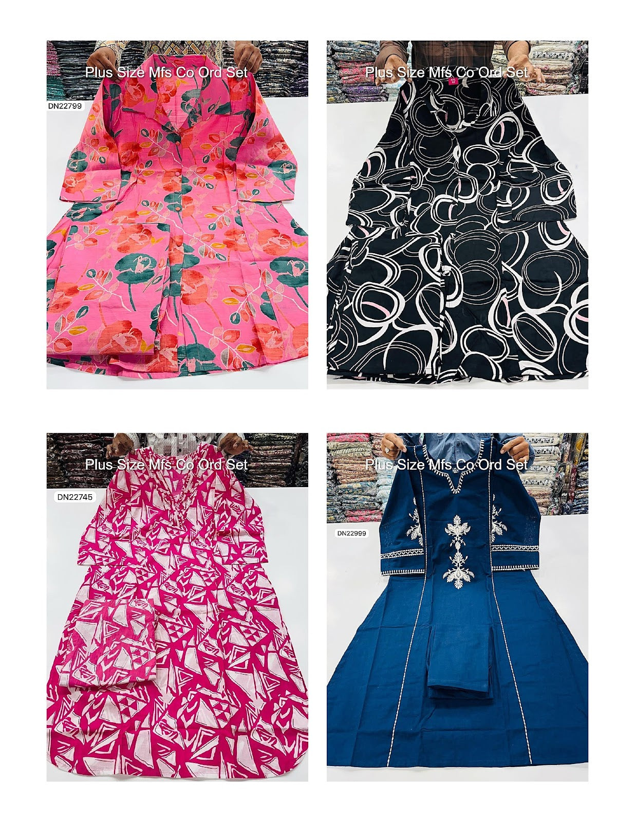 Plus Size Mfs Cotton Co Ord Set Wholesale Rate