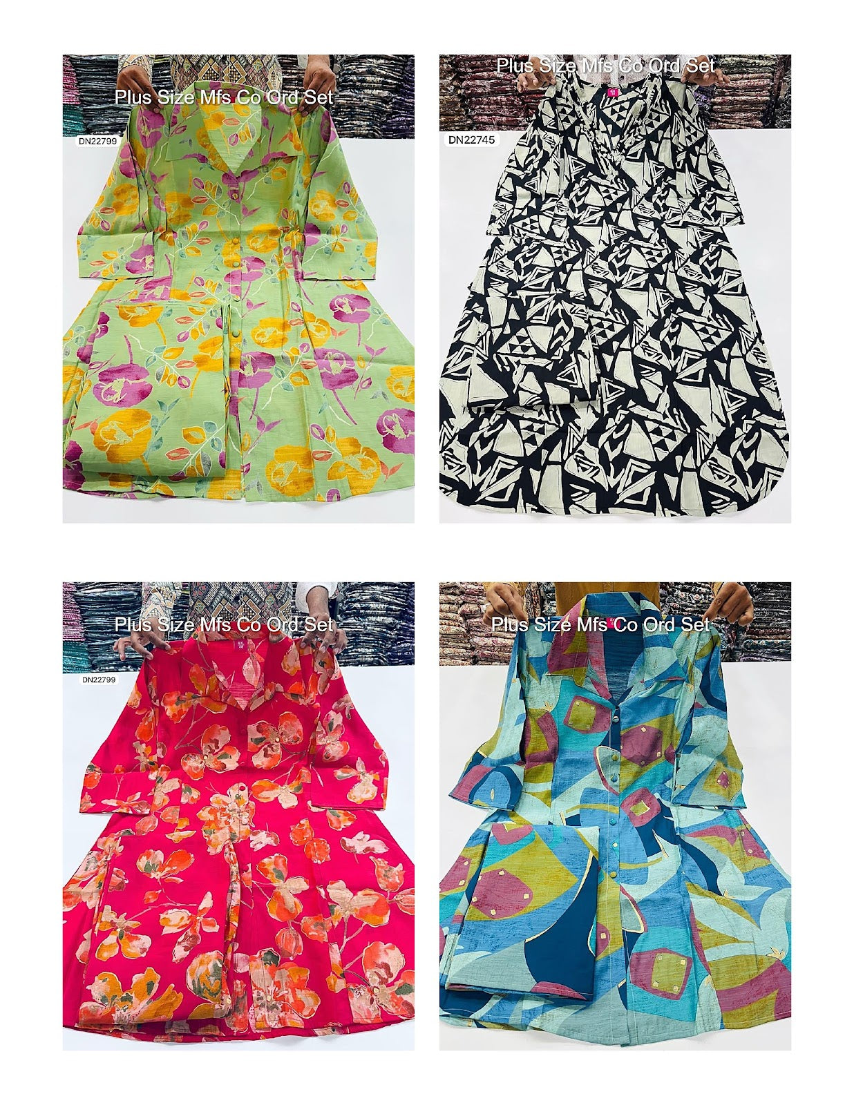 Plus Size Mfs Cotton Co Ord Set Wholesale Rate
