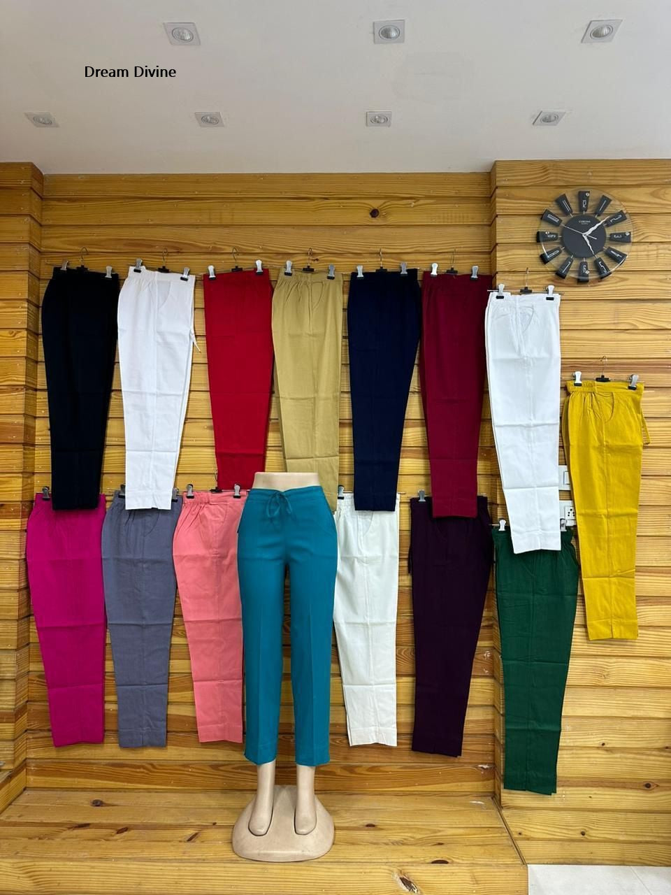 Plus Size Straight Fit C 6545 Dream Divine Lycra Women Pants Wholesaler