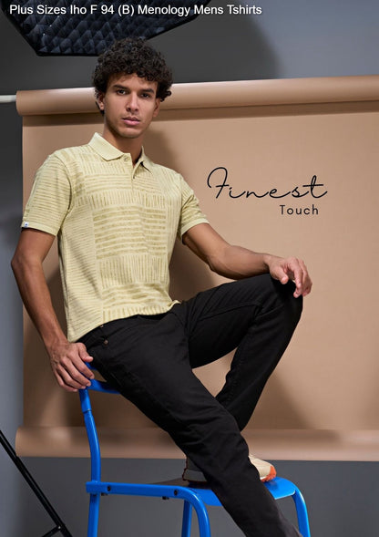 Plus Sizes Iho F 94 (B) Menology Slub Mens Tshirts Wholesale Rate