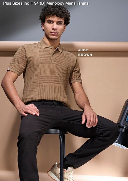 Plus Sizes Iho F 94 (B) Menology Slub Mens Tshirts Wholesale Rate