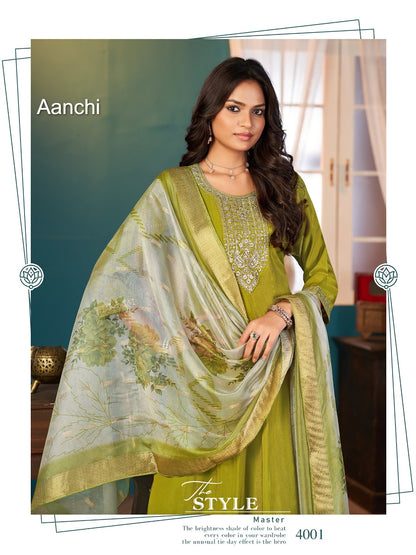 Plus Tiguan Aanchi Roman Simmer Readymade Anarkali Suits Wholesaler Gujarat