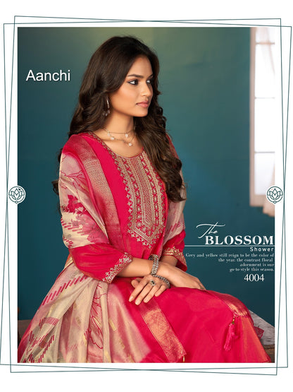 Plus Tiguan Aanchi Roman Simmer Readymade Anarkali Suits Wholesaler Gujarat