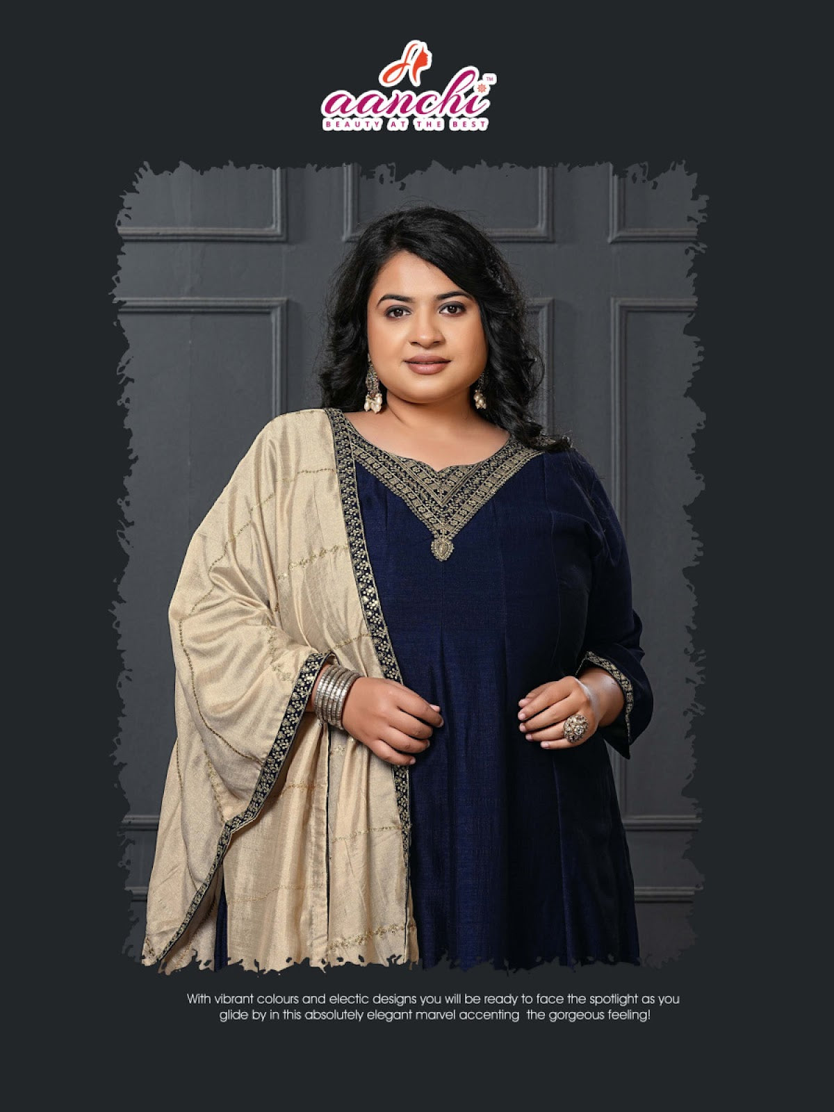 Plus Unique Aanchi Vichitra Silk Readymade Anarkali Suits Wholesale Price