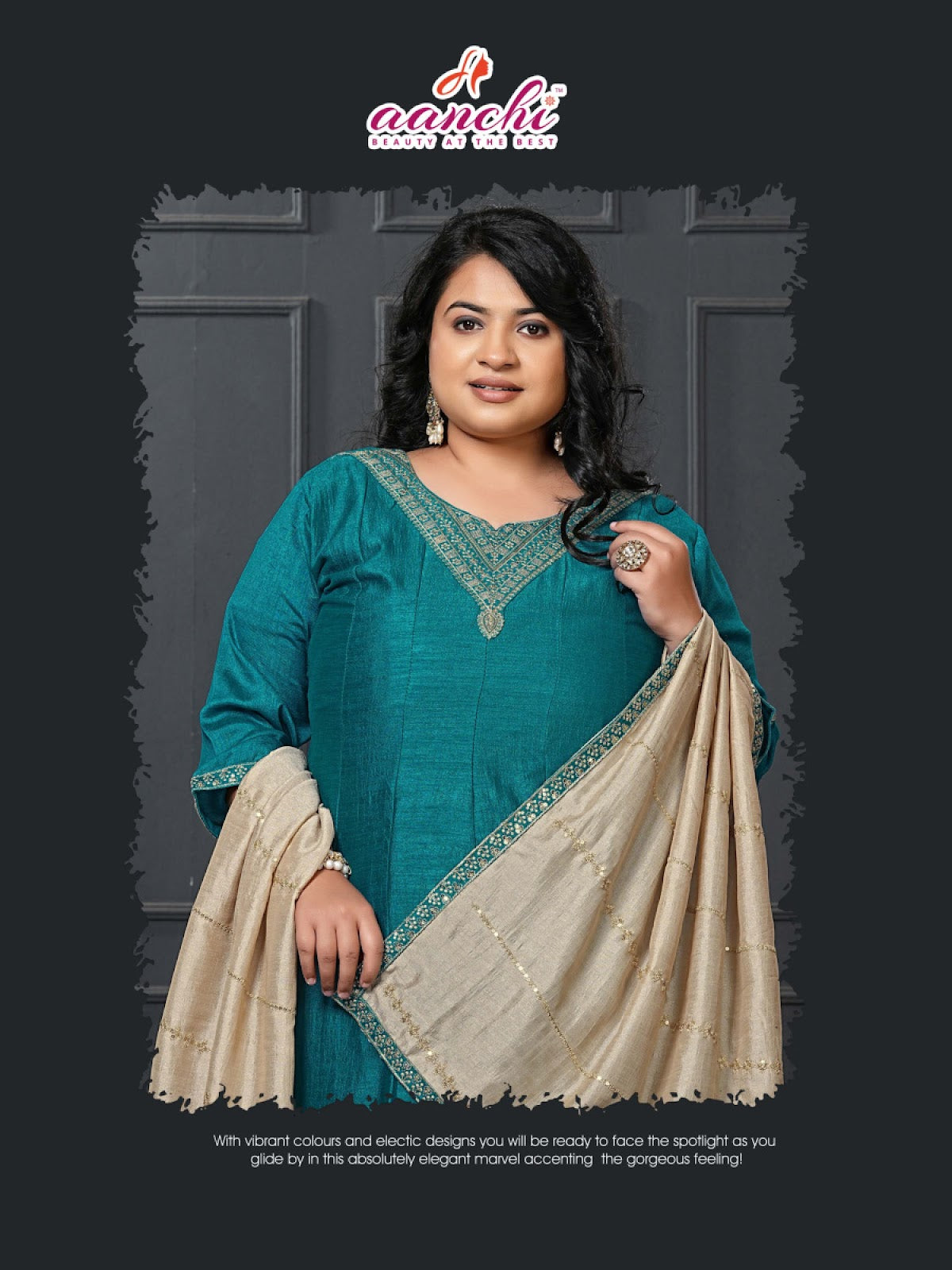 Plus Unique Aanchi Vichitra Silk Readymade Anarkali Suits Wholesale Price