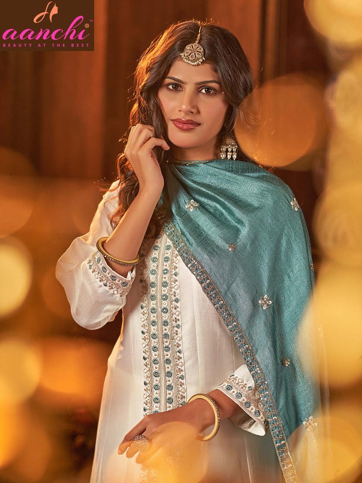 Plus Vanshika Aanchi Vichitra Silk Readymade Suits Exporter Ahmedabad